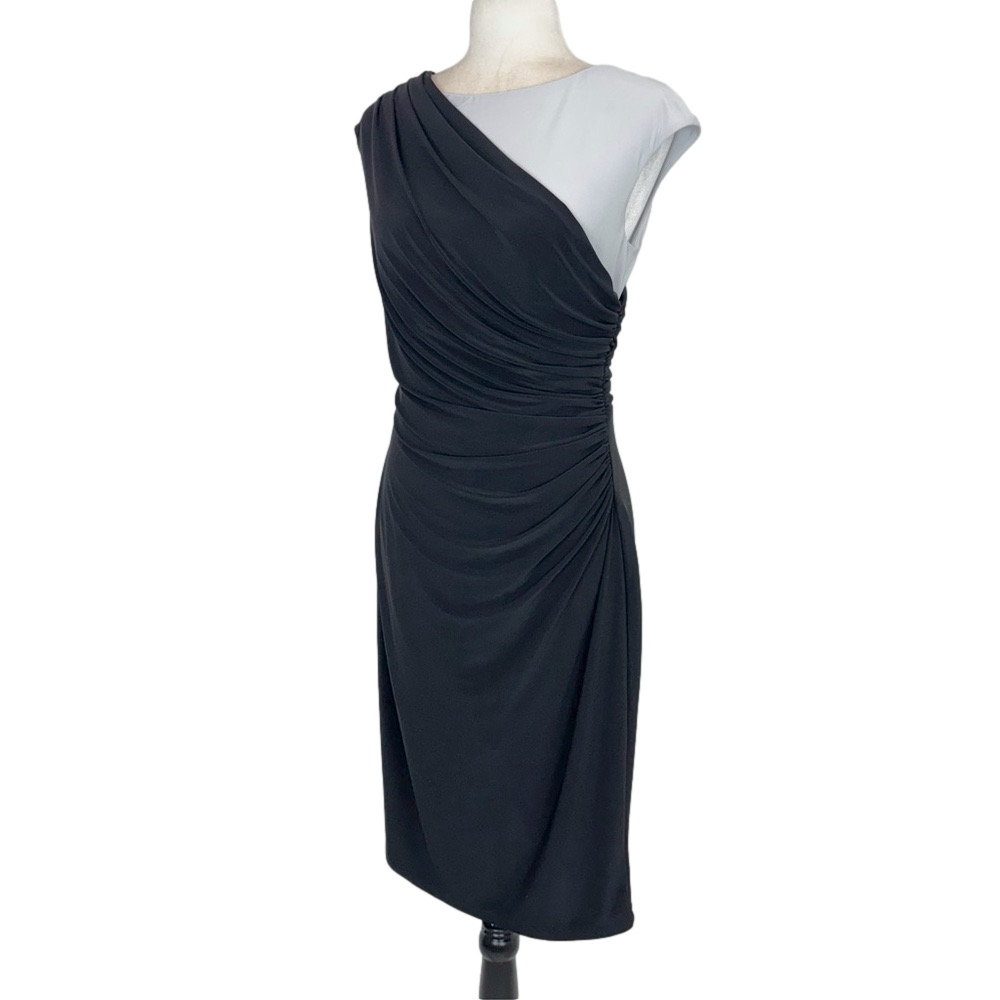 American Living black crossover dress